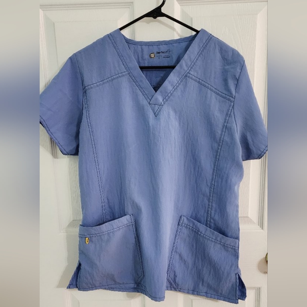 Used- Ceil blue WonderWink  stretch top
